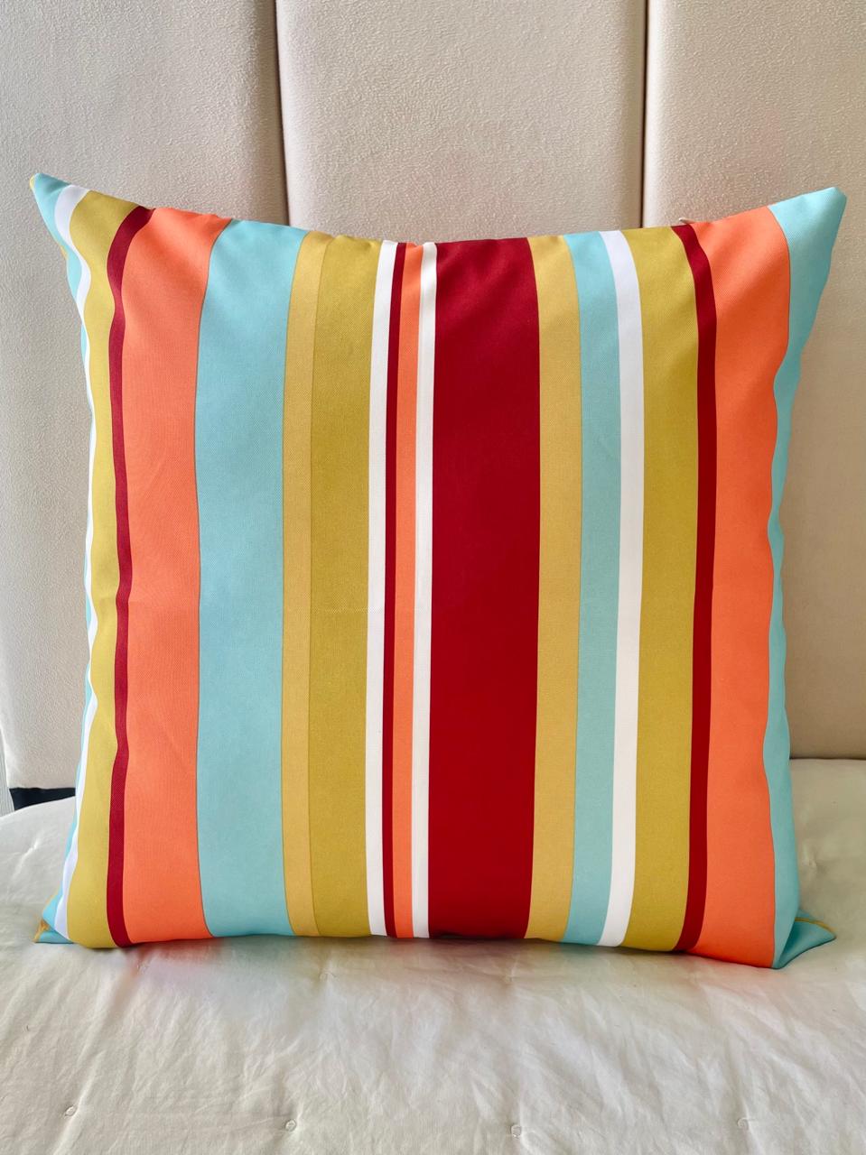 COJÍN TODOHOGARSANTIAGODECHILE FCE11 SET 2 ESTAMPADOS IMPERMEABLES 45 X 45 CM MOSTAZA - 2
