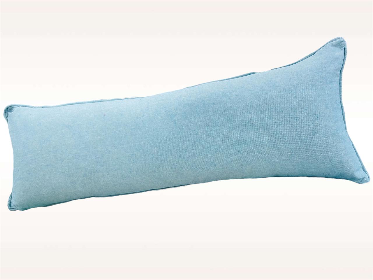 COJÍN TODOHOGARSANTIAGODECHILE RECTANGULAR KING 35 X 90 CM CELESTE - 1