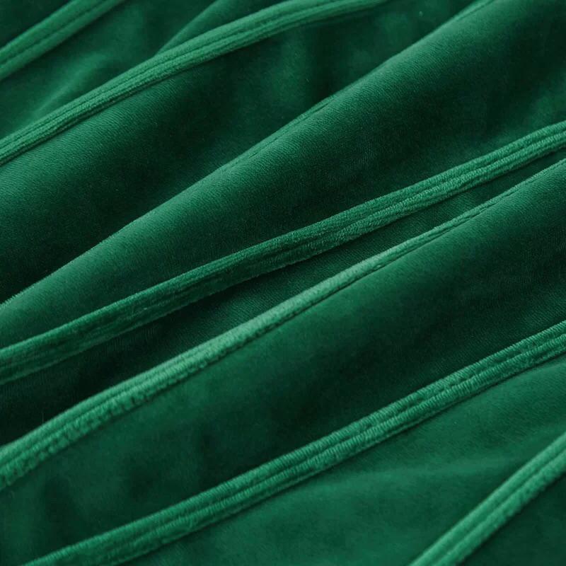 COJÍN TERCIOPELO CON DISEÑO ZIGZAG 45X45 - VERDE OSCURO - 2