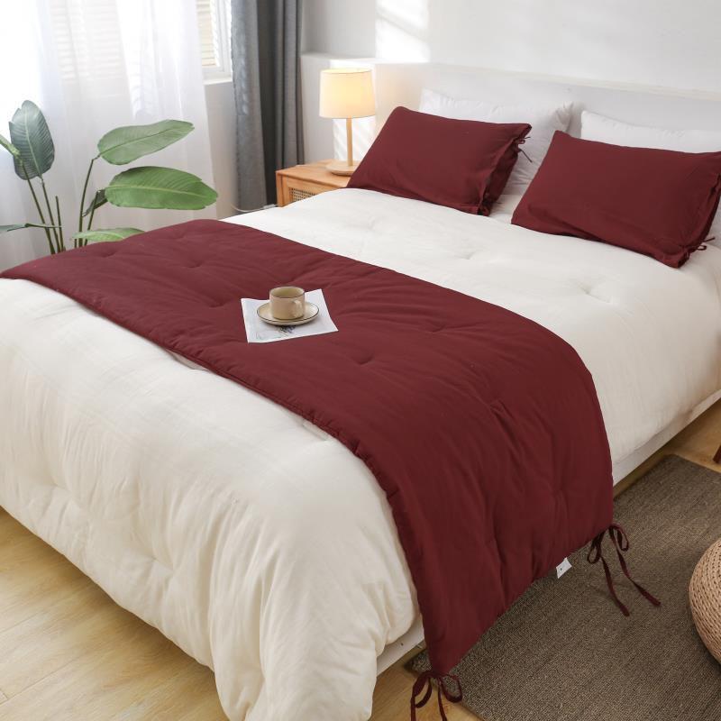 SET DE PIECERA DE LINO CON 2 FUNDAS DE ALMOHADA - 1