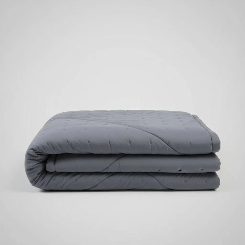 CUBRECAMA DE ALGODON BORDADO KING - GRIS - 5
