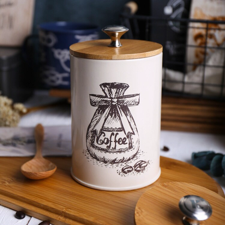 SET DE 3 CANISTER DE COCINA - DISEÑO DIBUJO - 2