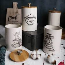 SET DE 3 CANISTER DE COCINA - DISEÑO DIBUJO - 3