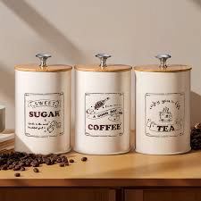 SET DE 3 CANISTER DE COCINA - DISEÑO LETRAS - 3