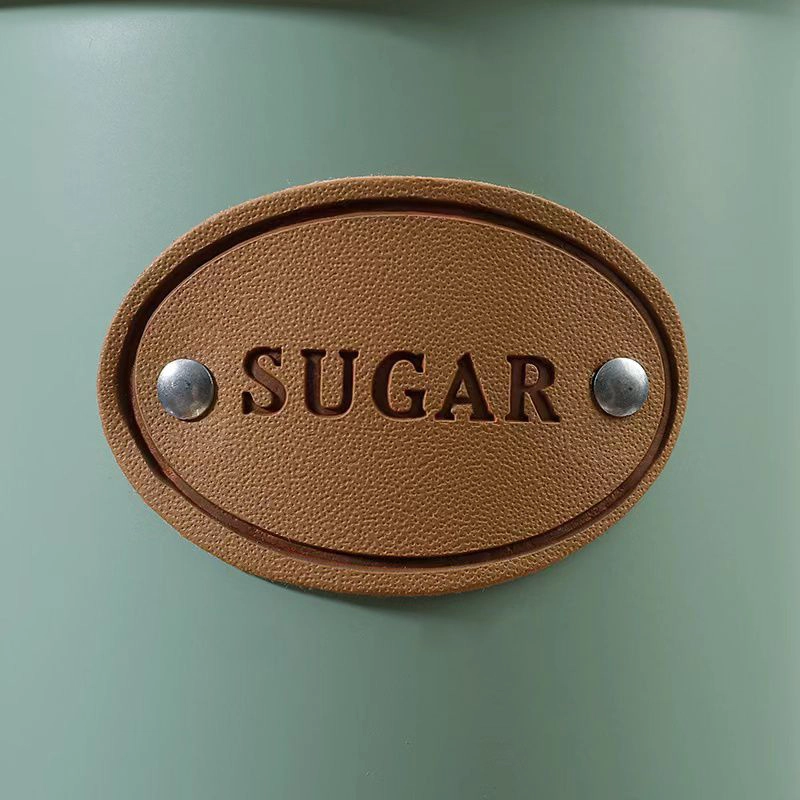 SET DE 3 CANISTER DE COCINA - DISEÑO VERDE AGUA - 4