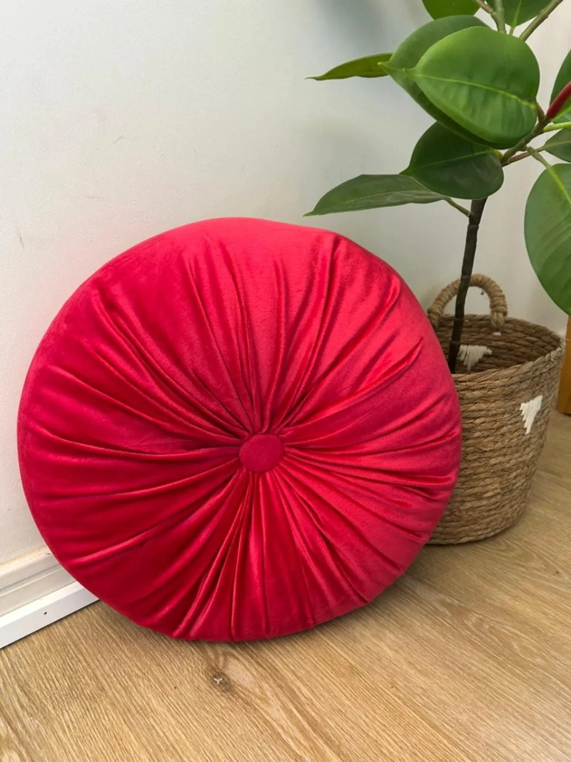SET DE 2 COJINES REDONDOS 44CM - ROJO - 2