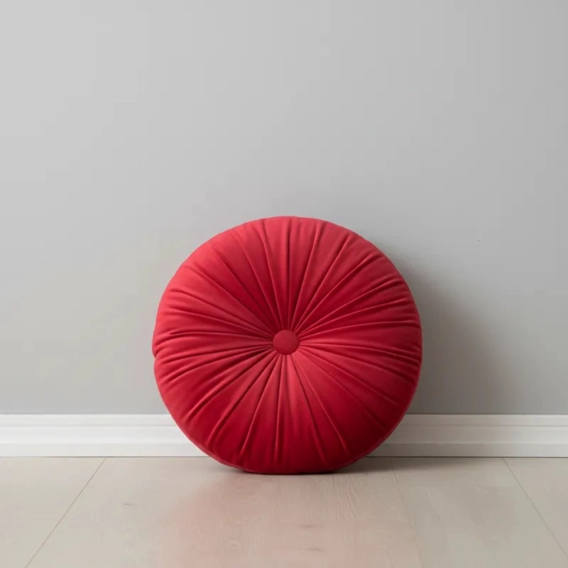 SET DE 2 COJINES REDONDOS 44CM - ROJO - 4