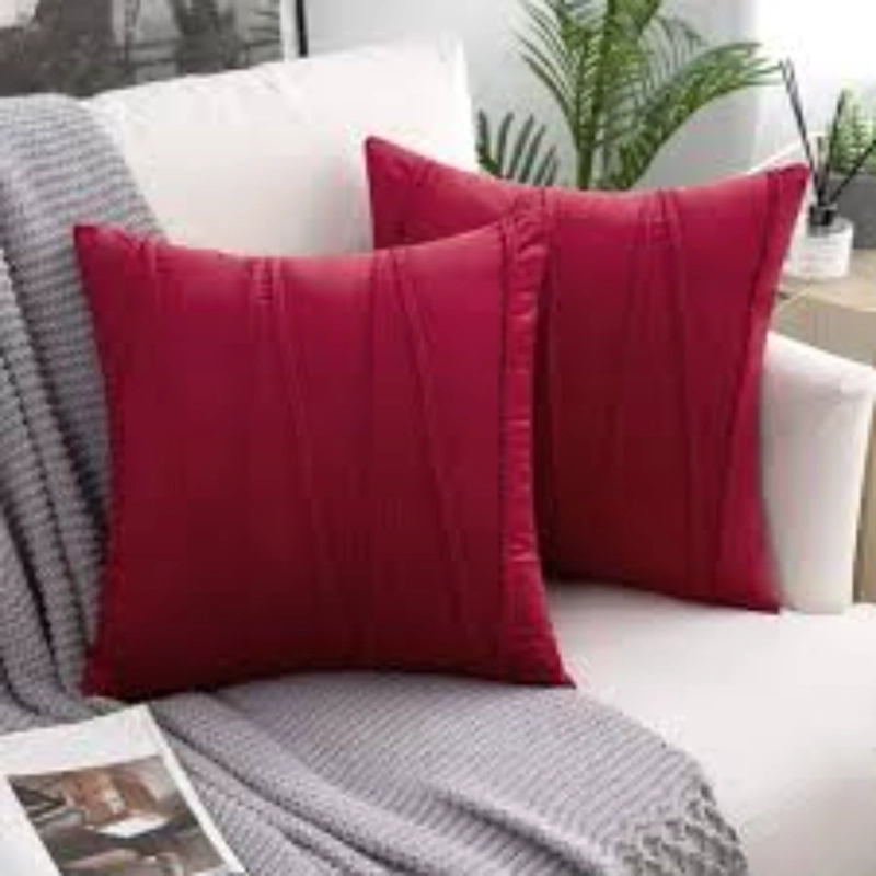SET DE 2 COJINES DE 45X45 CM DE VELVET TERCIOPELO - BURDEO ZIGZAG - 4