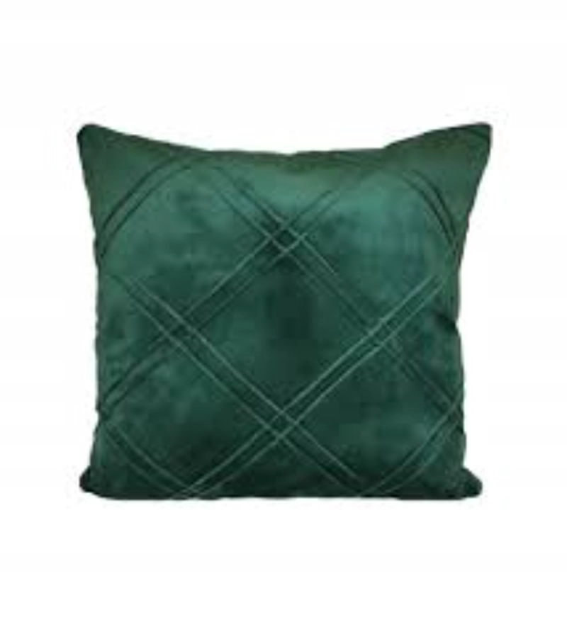 SET DE 2 COJINES DE TERCIOPELO DOBLE PLIEGUE - VERDE - 4