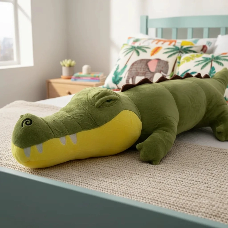PELUCHE COCODRILO GIGANTE SUAVE Y ABRAZABLE 77 CM - 3