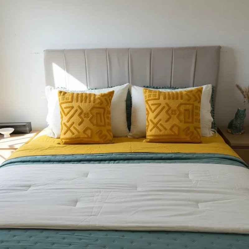 SET RENUEVA TU DORMITORIO – MOSTAZA (5 PIEZAS) 2 PLAZAS - 2