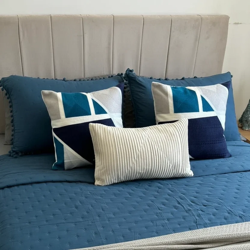 SET RENOVACION VERANO DORMITORIO 6 PIEZAS | CUBRECAMA + COJINES 2 PLAZAS - 4