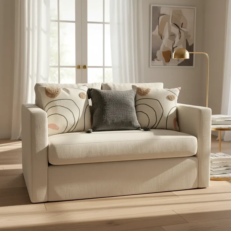 SET DE 3 COJINES DECORATIVOS BOHO ABSTRACTO BEIGE Y GRIS - 2