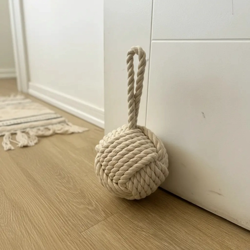TOPE DE PUERTA DECORATIVO DE YUTE · BOLA RUSTICA (1,85 KG) - 1