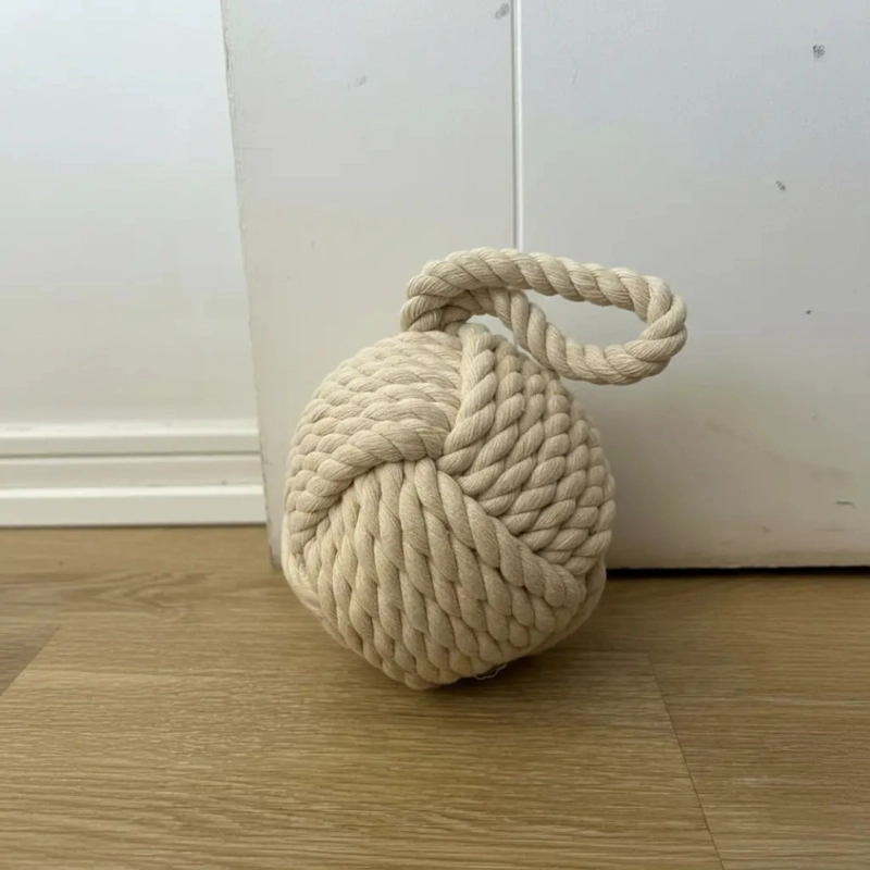 TOPE DE PUERTA DECORATIVO DE YUTE · BOLA RUSTICA (1,85 KG) - 2