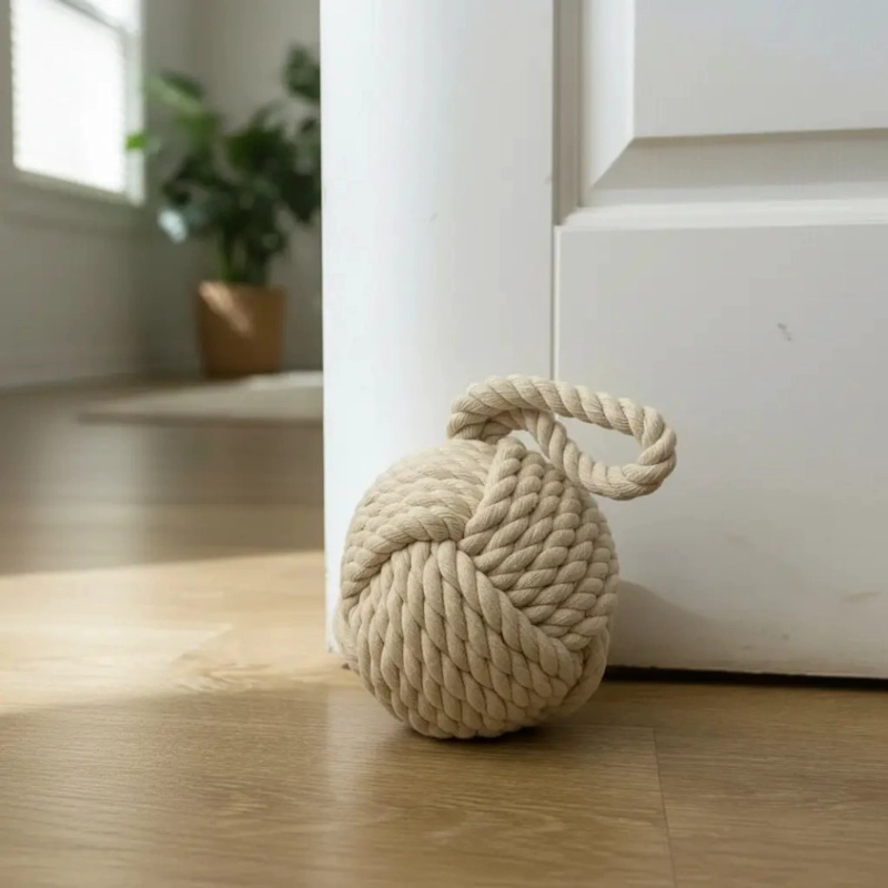 TOPE DE PUERTA DECORATIVO DE YUTE · BOLA RUSTICA (1,85 KG) - 4