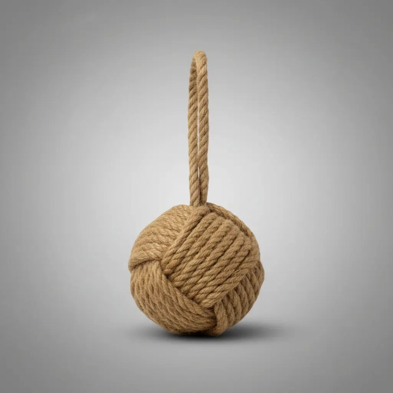 TOPE DE PUERTA DECORATIVO DE YUTE · BOLA RUSTICA (1,85 KG) N - 2