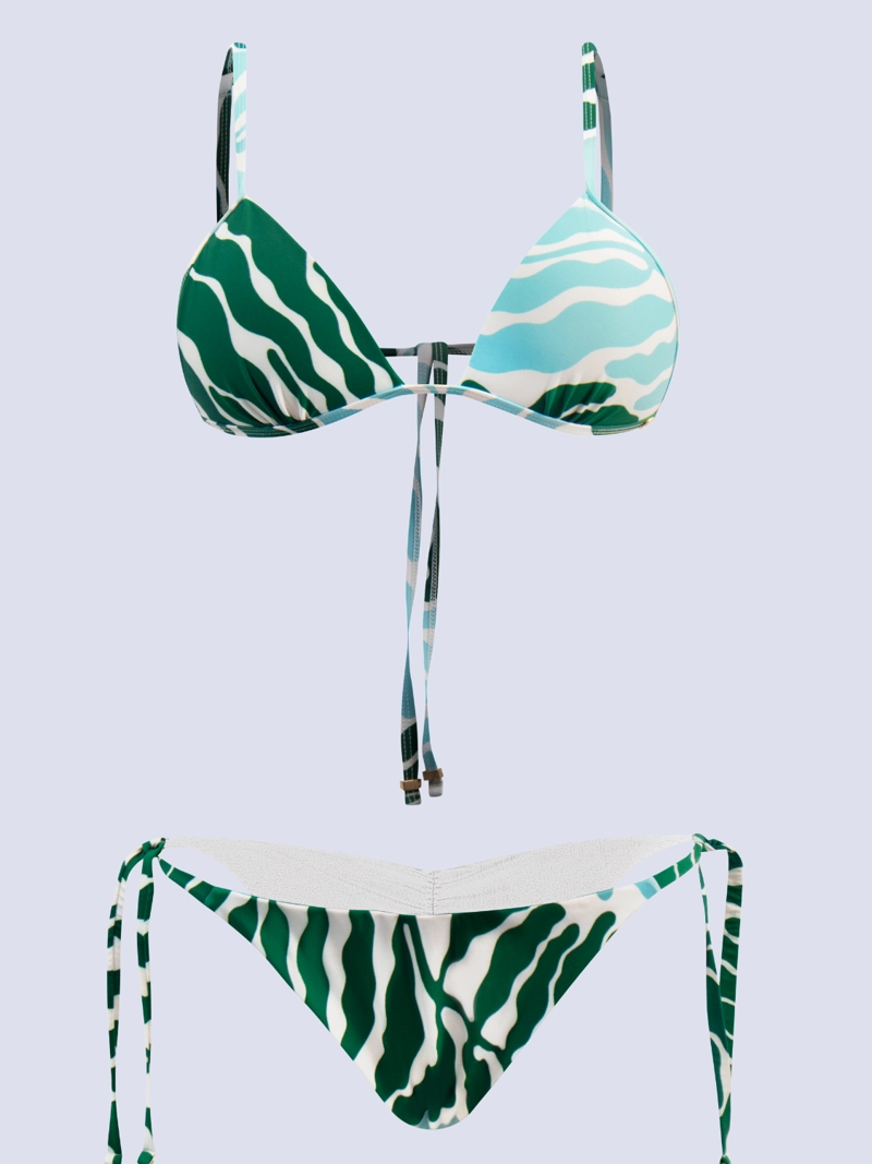 BIKINI MUJER CHAMELA TRIANGULO PRINT VERDE 43135 - 10