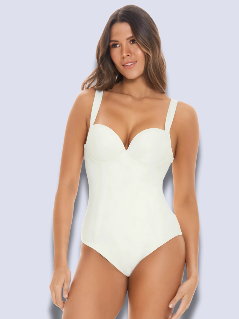 TRAJE DE BAÑO MUJER CHAMELA BLANCO COPAS CONTROL DE ABDOMEN 42895 - 5