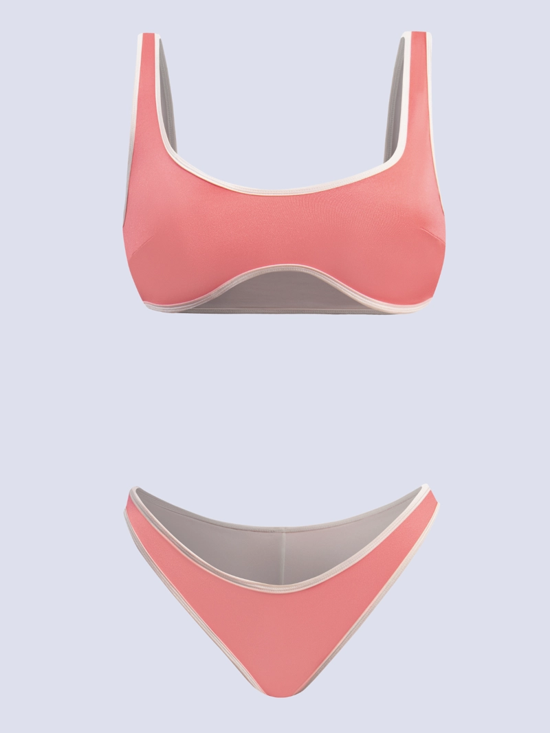 BIKINI MUJER CHAMELA CORAL CROP TOP 43045 - 10