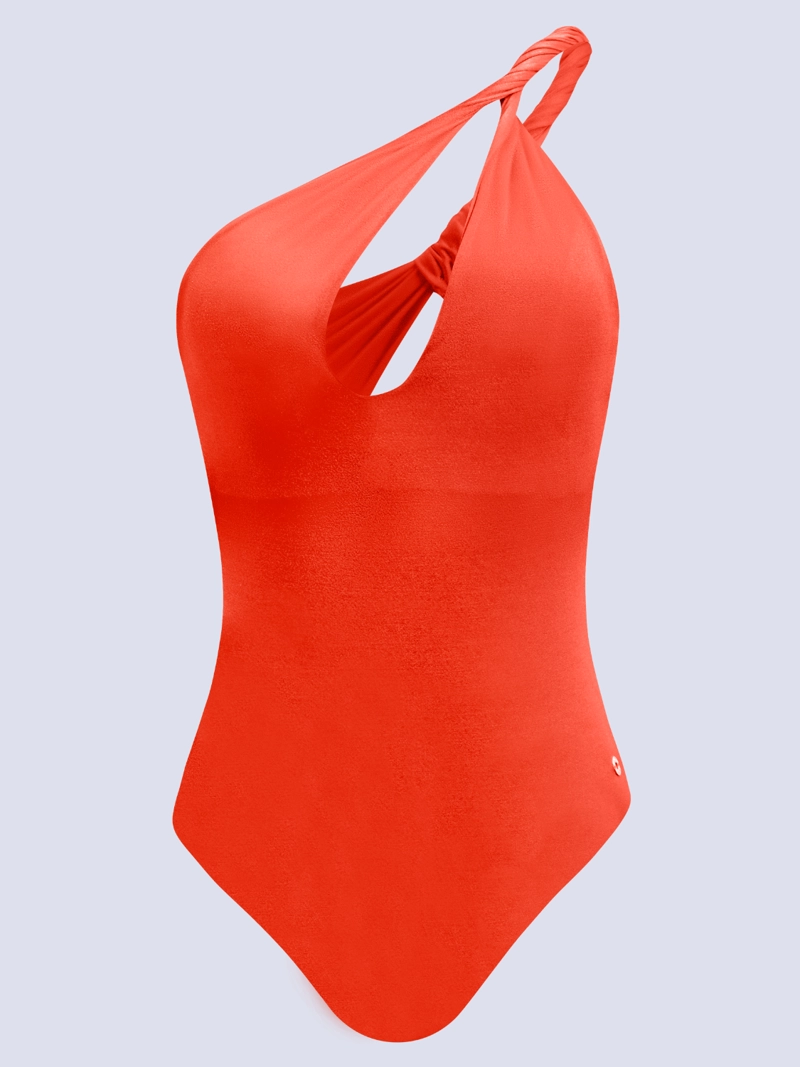 TRAJE DE BAÑO MUJER CHAMELA NARANJO ONE SHOULDER CONTROL ABDOMEN 43085 - 8