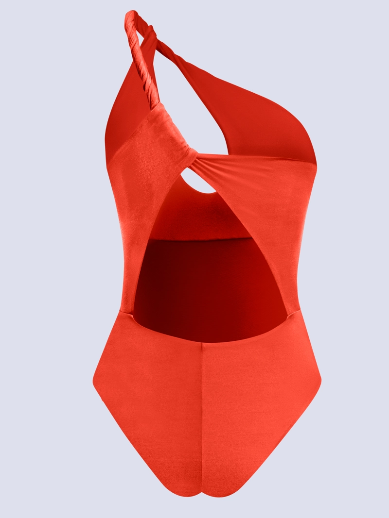 TRAJE DE BAÑO MUJER CHAMELA NARANJO ONE SHOULDER CONTROL ABDOMEN 43085 - 9