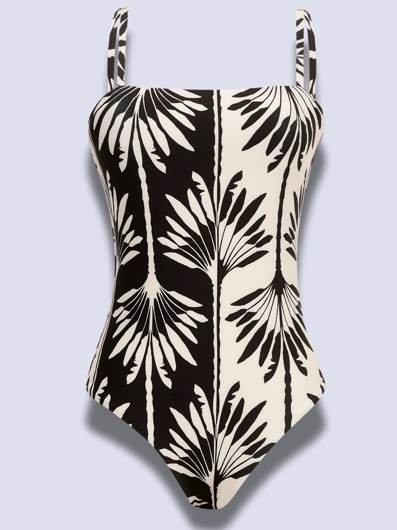 TRAJE DE BAÑO ECO EN COLOR BLANCO EN COLOR NEGRO CONTROL DE ABDOMEN 44495 - 7