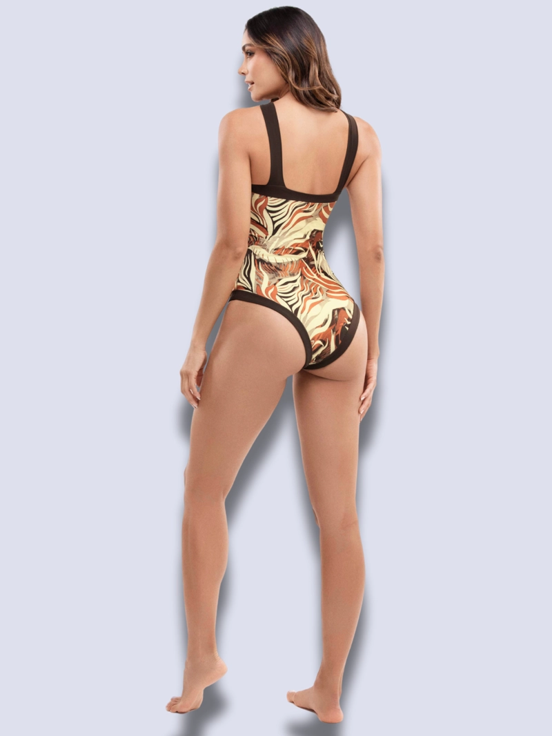 TRAJE DE BAÑO MUJER CONTROL DE ABDOMEN HALTER CHAMELA 45065 - 8