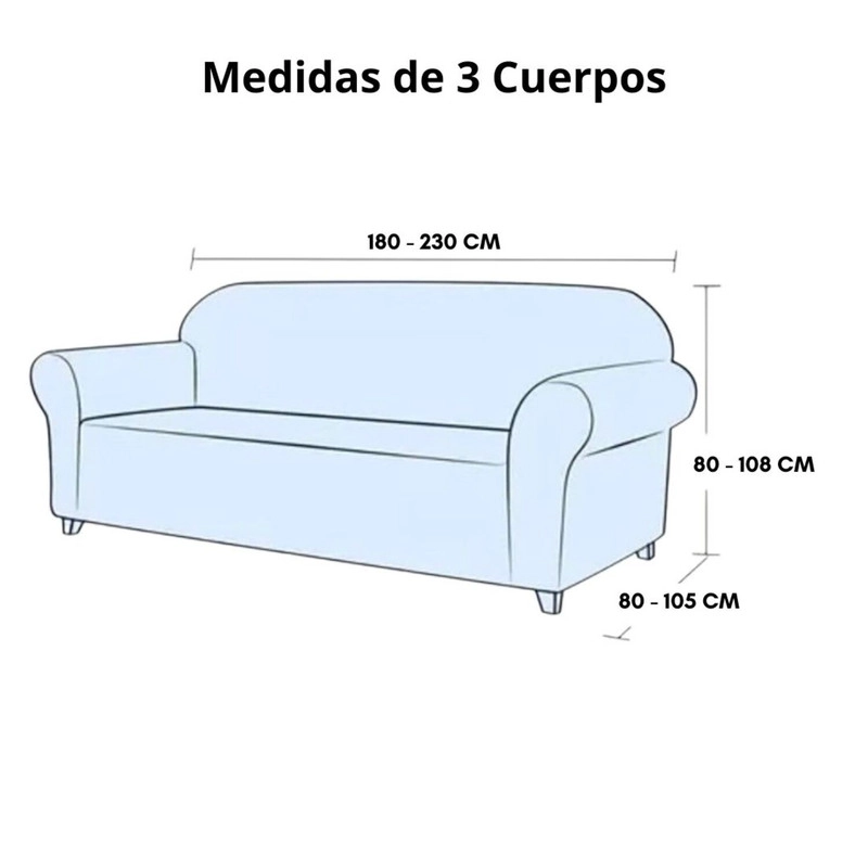JUEGO DE FUNDAS PARA SOFA Y SILLONES TURCA SET LIVING 1+1+3 ELASTICADA COLOR  GRIS OSCURO - 5