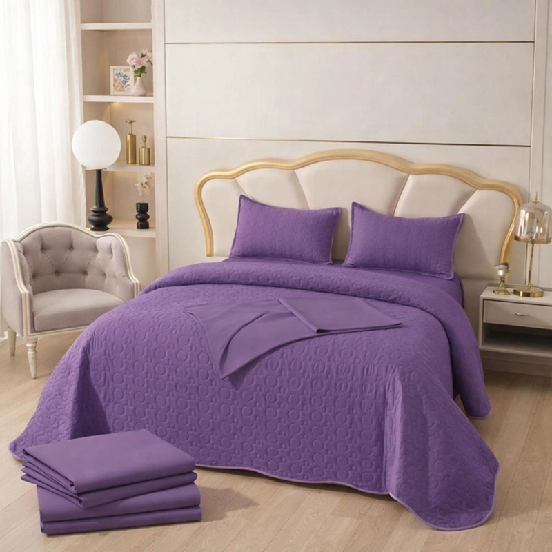 CUBRECAMA + JUEGO DE SABANAS DE 2 PLAZAS + FUNDAS ALMOHADA TAMAÑO 2 PLAZAS - 1
