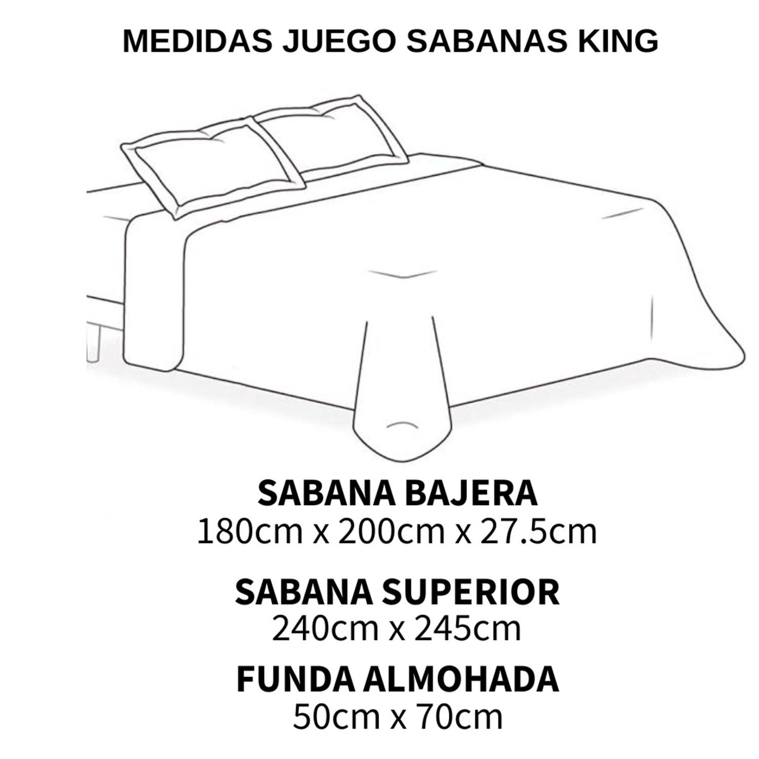 JUEGO DE SABANAS KING 144 HILOS MAS 2 FUNDAS 2.5 PLAZAS LILA TAMAÑO KING - 4