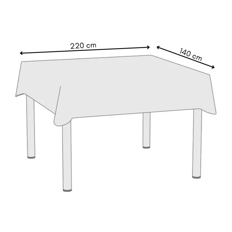 MANTEL DE MESA RECTANGULAR 140CM X 220CM IMPERMEABLE MANTEL - 5
