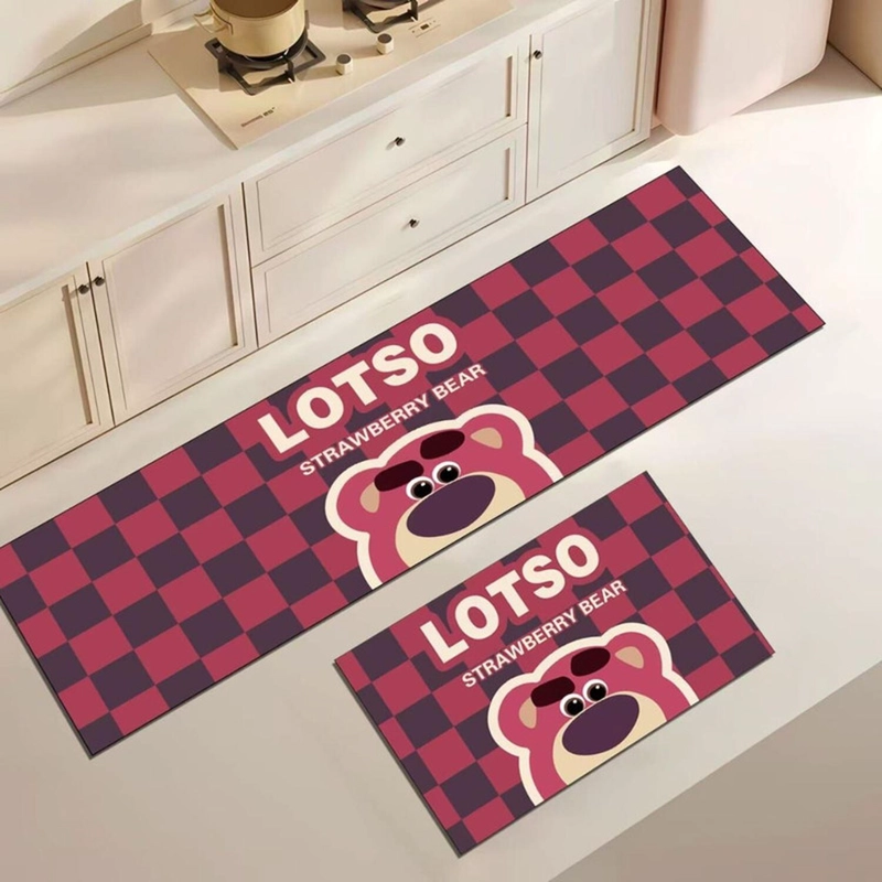 SET 2 ALFOMBRA DE GOMA PARA COCINA PISO ANTIDESLIZANTE LISO - 1