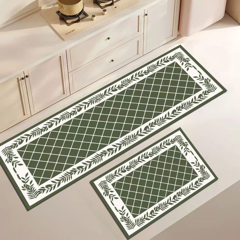 SET 2 ALFOMBRA DE GOMA PARA COCINA PISO ANTIDESLIZANTE LISO - 1