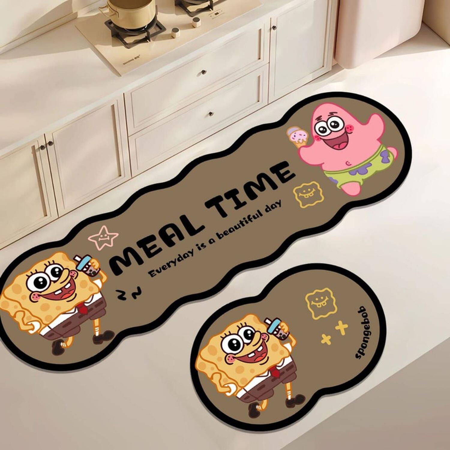 SET 2 ALFOMBRA DE GOMA PARA COCINA PISO ANTIDESLIZANTE LISO - 1