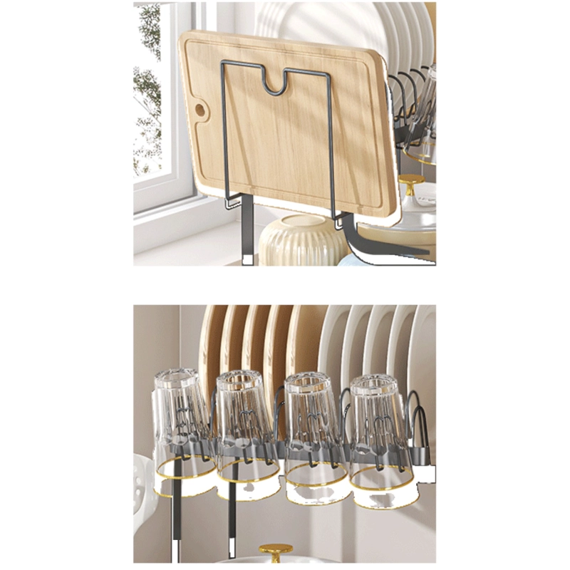 SECADOR ESCURRIDOR DE LOZA NEGRO COCINA PLATOS 2 NIVELES - 3