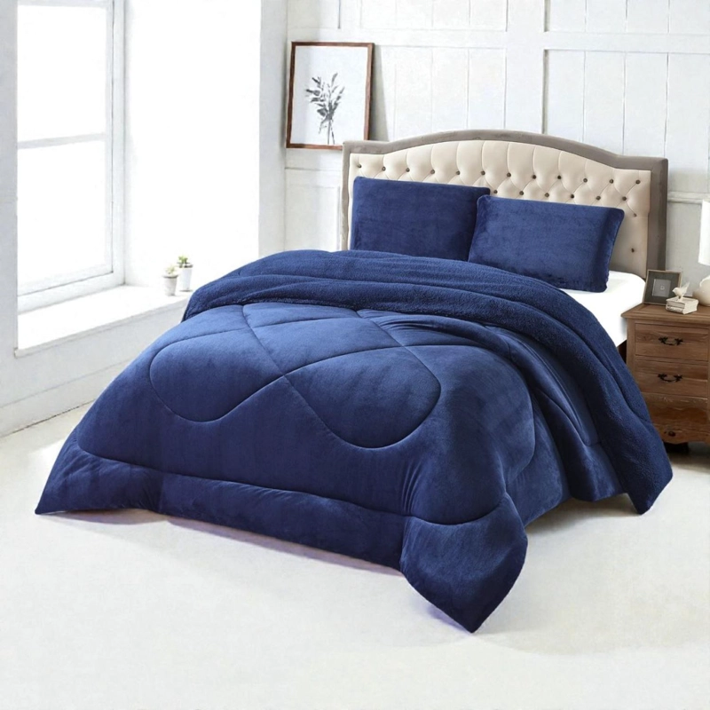 COBERTOR KING DE PLUSH LISO CON CHIPORRO + 2 FUNDAS ALMOHADA TAMAÑO KING PLUSH TF - 1