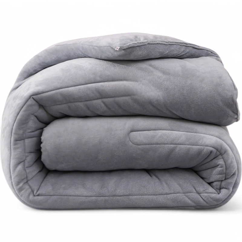 COBERTOR KING DE PLUSH LISO CON CHIPORRO + 2 FUNDAS ALMOHADA TAMAÑO KING PLUSH TF - 3