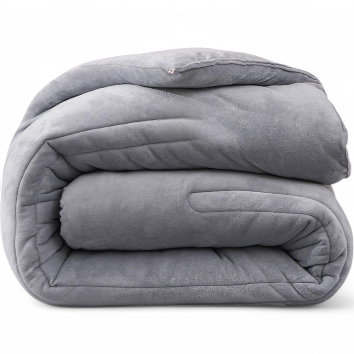 COBERTOR KING DE PLUSH LISO CON CHIPORRO + 2 FUNDAS ALMOHADA TAMAÑO KING PLUSH TF - 3