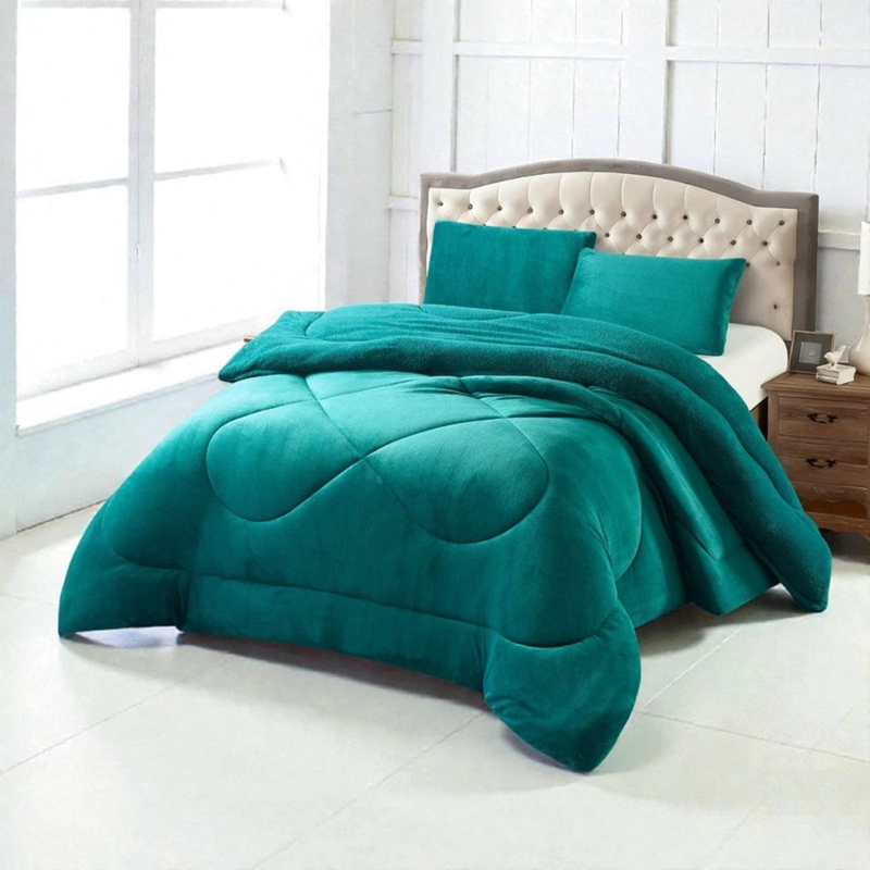 COBERTOR PLUSH LISO 1.5 PLAZAS CON CHIPORRO 1 FUNDA ALMOHADA TAMAÑO 1,5 PLAZAS - 1
