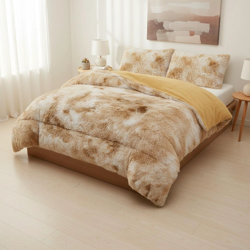COBERTOR PELUDO INVIERNO CON CHIPORRO DE 1.5 PLAZAS 1 FUNDA TAMAÑO 1,5 PLAZAS LISA - 1