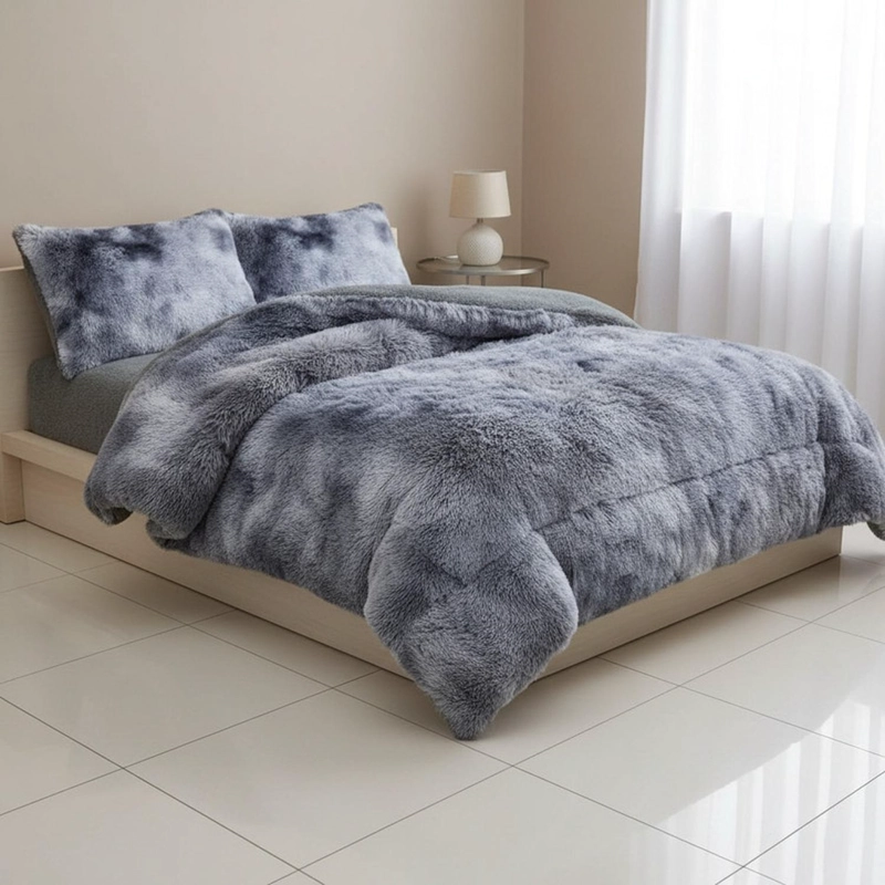 COBERTOR PELUDO INVIERNO CON CHIPORRO DE 1.5 PLAZAS 1 FUNDA TAMAÑO 1,5 PLAZAS LISA - 1