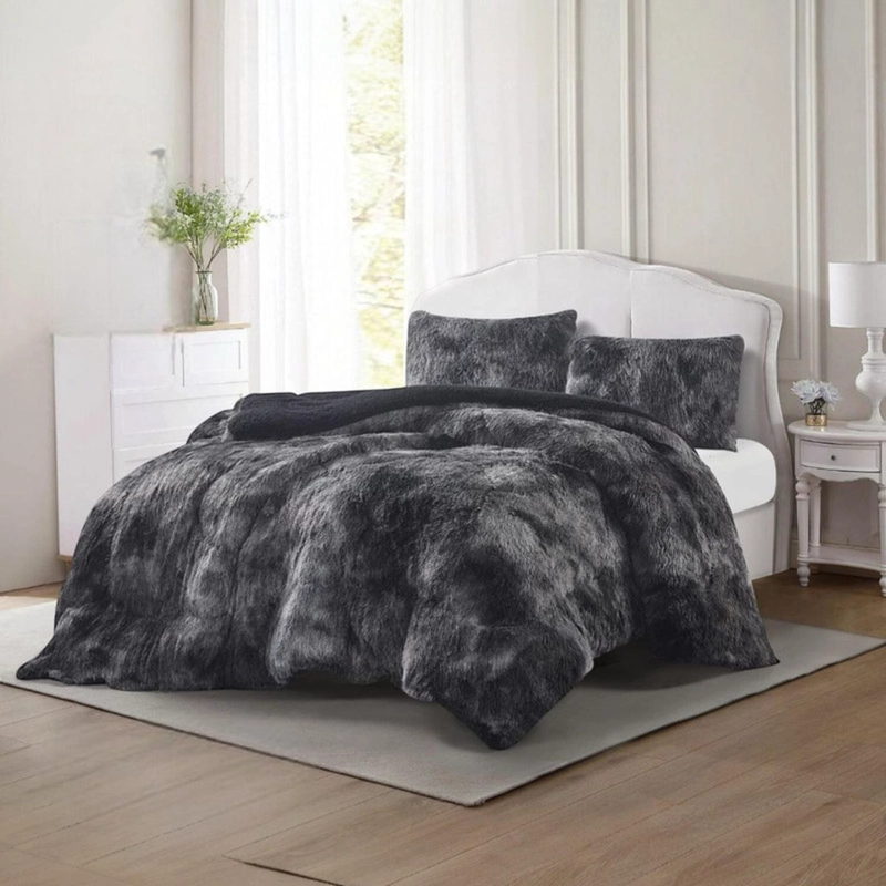COBERTOR PELUDO INVIERNO CON CHIPORRO DE 1.5 PLAZAS 1 FUNDA TAMAÑO 1,5 PLAZAS LISA - 1