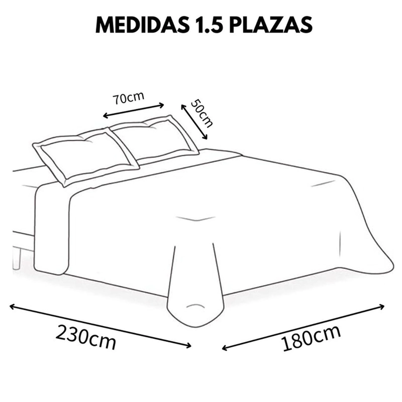 COBERTOR PELUDO INVIERNO CON CHIPORRO DE 1.5 PLAZAS 1 FUNDA TAMAÑO 1,5 PLAZAS LISA - 6
