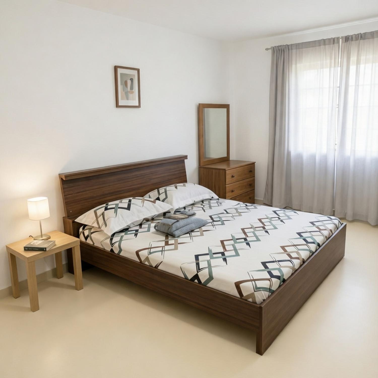 JUEGO DE SABANAS 100% ALGODON 1.5 PLAZAS + 1 FUNDA ALMOHADA TAMAÑO 1,5 PLAZAS LISO - 1