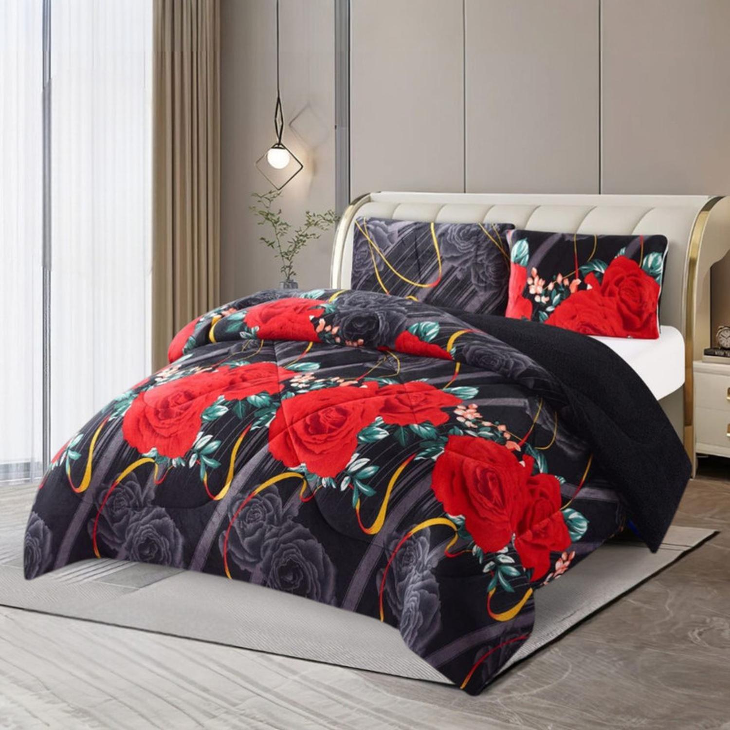 PLUMON PLUSH LISO CON CHIPORRO 2 PLAZAS + 2 FUNDAS ALMOHADA TAMAÑO 2 PLAZAS DISEÑO RS 4 - 1