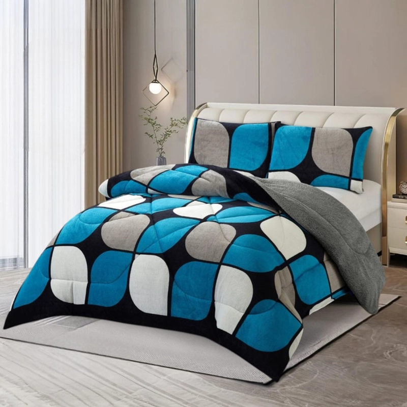 PLUMON PLUSH LISO CON CHIPORRO 2 PLAZAS + 2 FUNDAS ALMOHADA TAMAÑO 2 PLAZAS DISEÑO TF 10 - 1