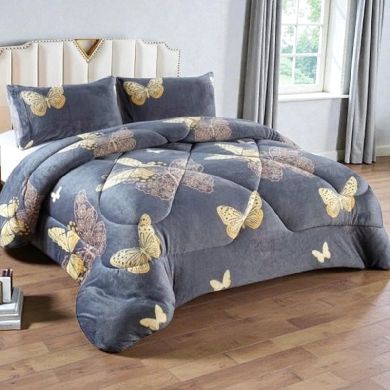 PLUMON PLUSH LISO CON CHIPORRO 2 PLAZAS + 2 FUNDAS ALMOHADA TAMAÑO 2 PLAZAS DISEÑO RS 22 - 1