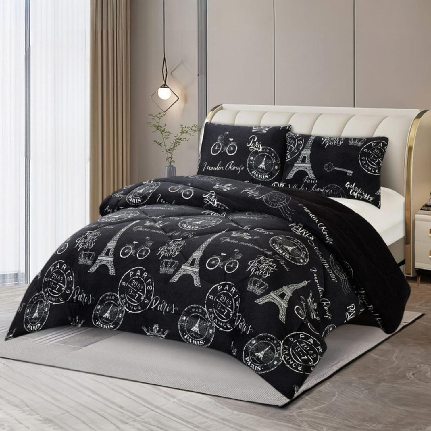 PLUMON PLUSH LISO CON CHIPORRO 2 PLAZAS + 2 FUNDAS ALMOHADA TAMAÑO 2 PLAZAS DISEÑO TF 14 - 1