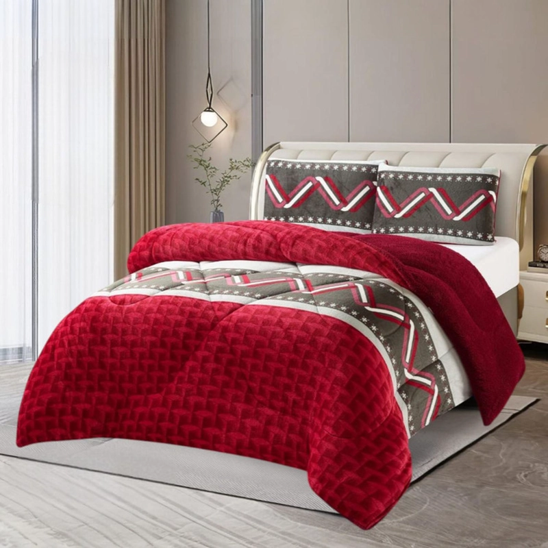 PLUMON PLUSH LISO CON CHIPORRO 2 PLAZAS + 2 FUNDAS ALMOHADA TAMAÑO 2 PLAZAS DISEÑO TF 2 - 1